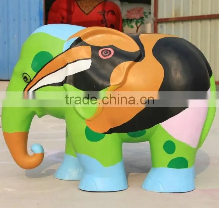 FRP display elephant sculpture