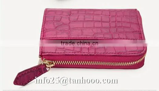 Sexy clip/crocodile leather women purse/leather coin bag
