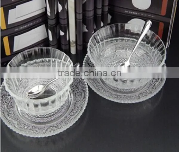 Crystal glass fruit plate glass pearl plate fruit plate fashion