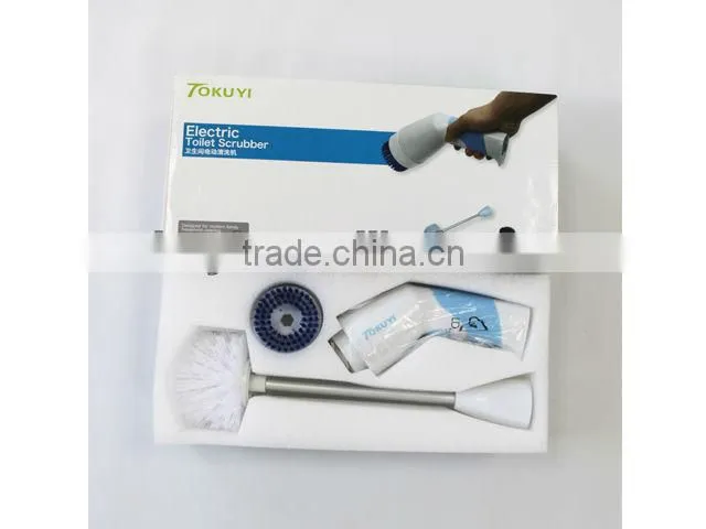 Battery operated electric toilet cleaner