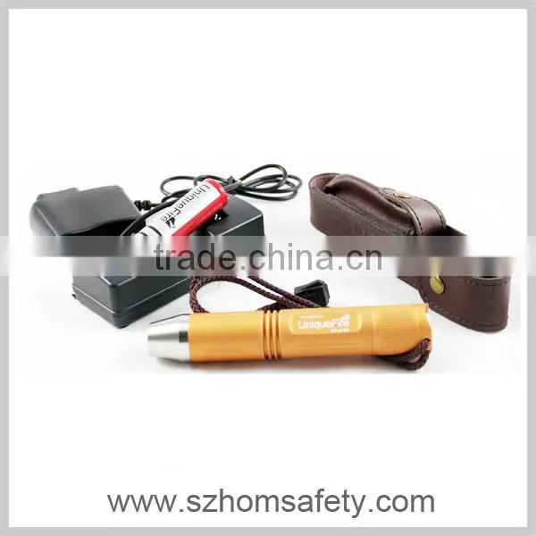 3w CreeX-E Q5 led Jade appraisal yellow light rechargeable with2*18650 flashlight