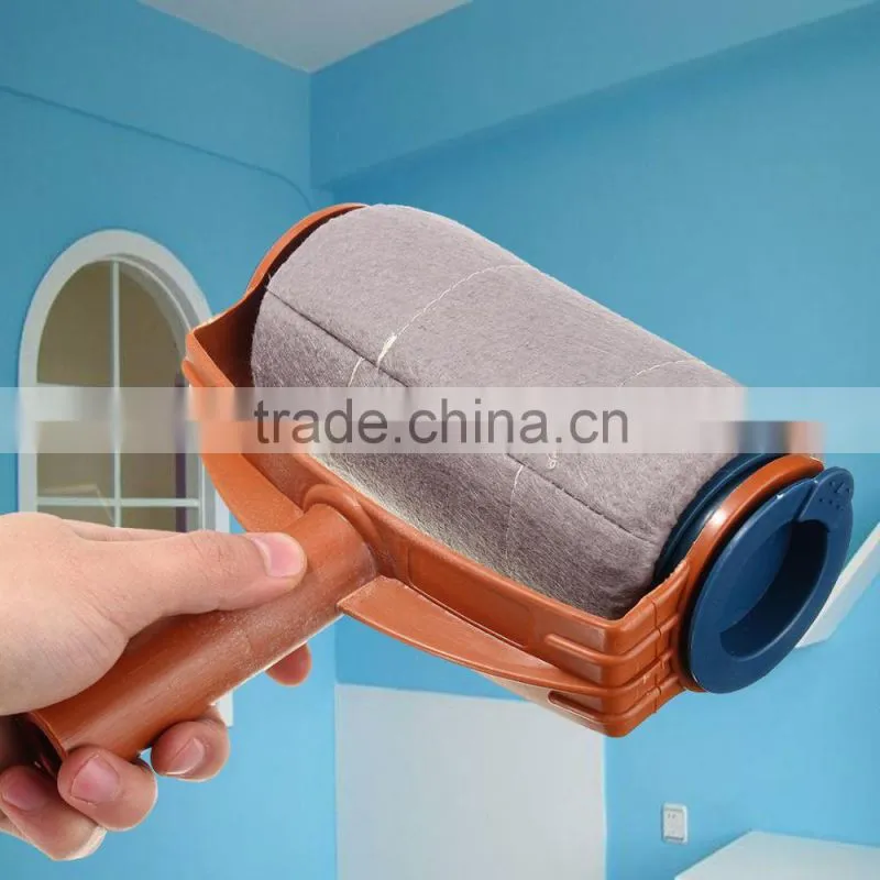6Pcs/set Paint Roller Brush Handle Pro Flocked Edger Room Wall Painting Runner