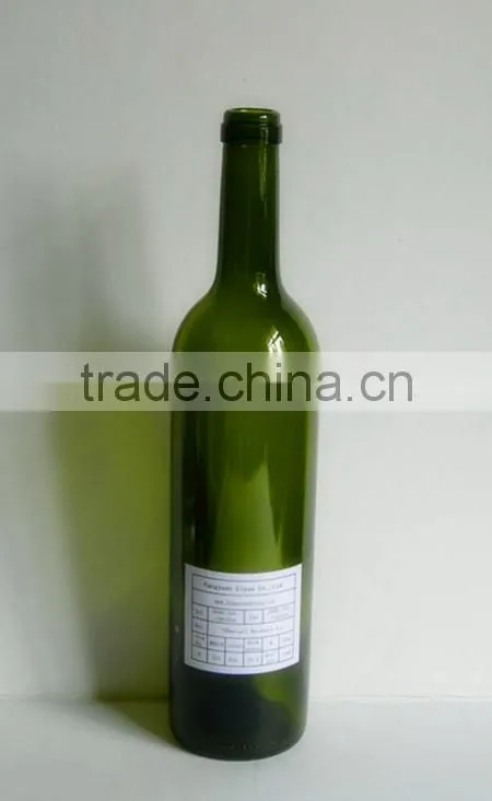750ml antique green glass wine bottles wholesale