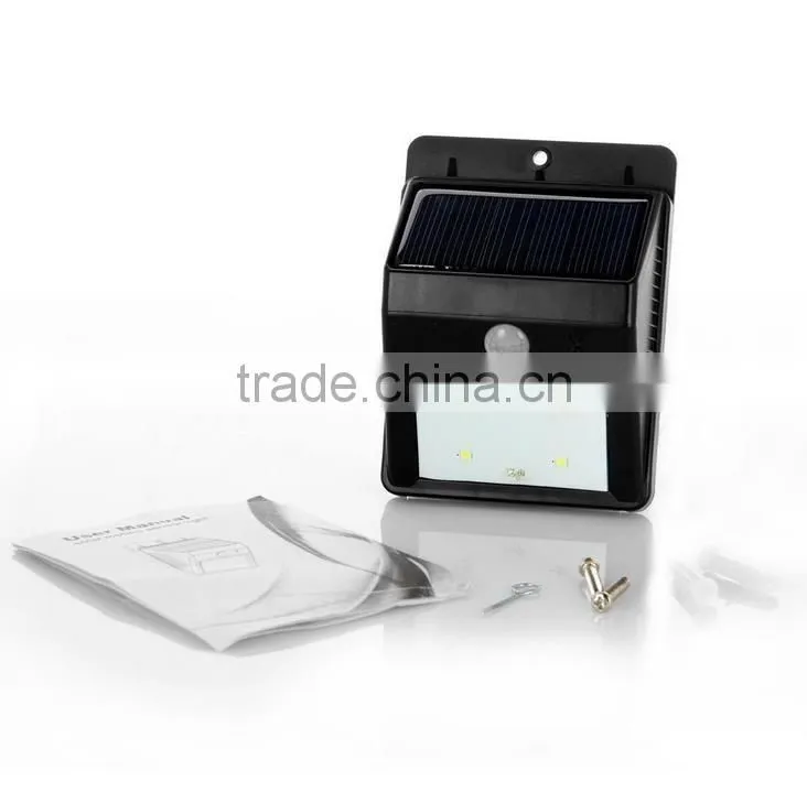 LED solar sensor wall lamp