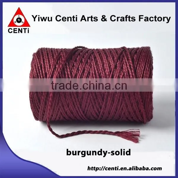 Hot sale black solid cotton packing gift twine bakers twine