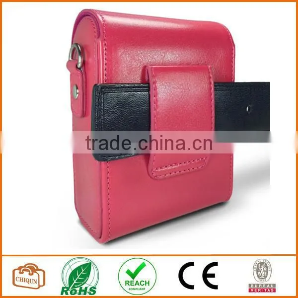 Protective Compact Case with Magnetic Closure and Strap Compatible with Digital Camera (Pink)