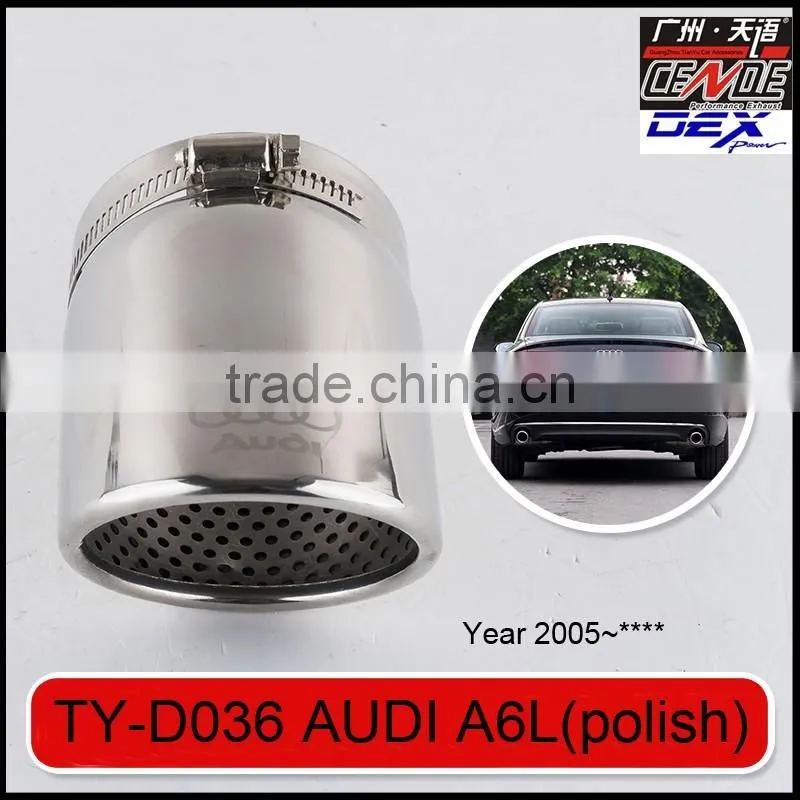 stainless exhaust pipe muffler tips for Audi A6L