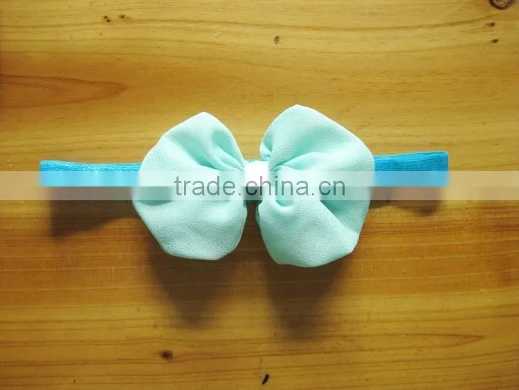 satin ribbon flower headband for kids hair accessories