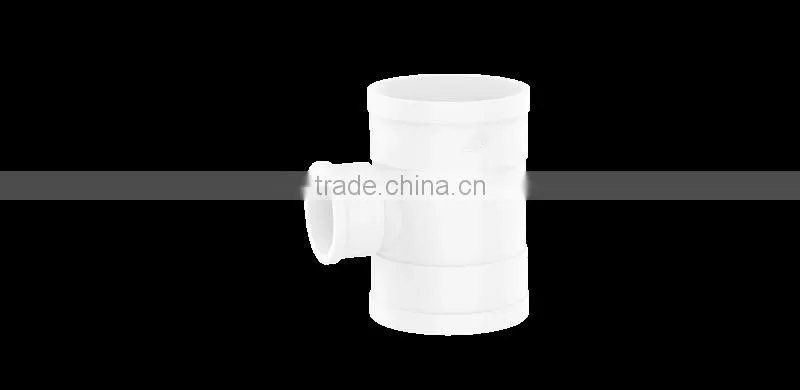 Factory price Manufacturer good quality PVC Fitting UPVC Rubber Joint plastic fitting for drainage GB 45DEG reducing skew tee