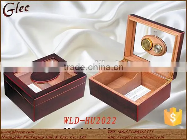 factory price piano paint cigar box with moisture meter and humidifier and lock