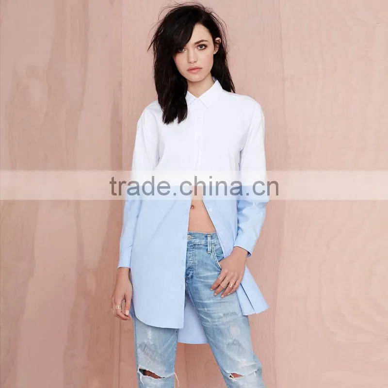 New fashion women long shirt wholesale price