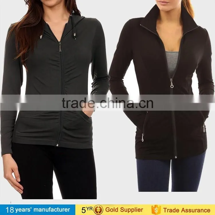 Women Autumn Sweater Thicken Embossed Print Pullovers Zipper Hoodie Moleton Coat