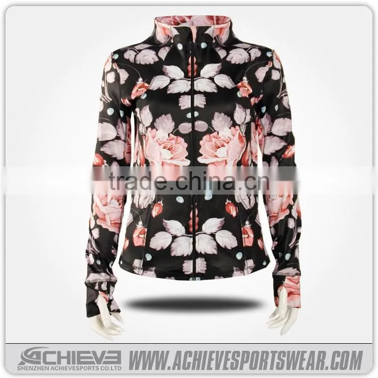 2016 custom yoga wear apparel wholesale yoga jacket