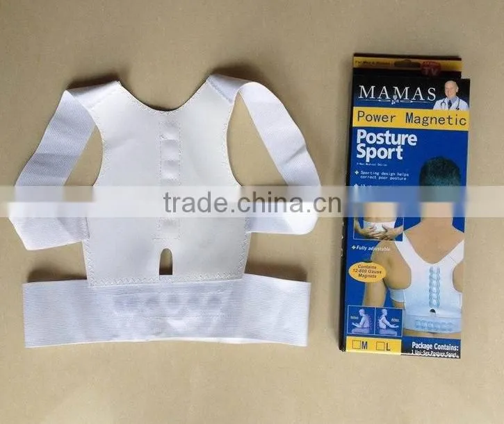 2017 Hot sellingMagnetic Orthopedic Back posture support brace, High Quality Posture Corrector