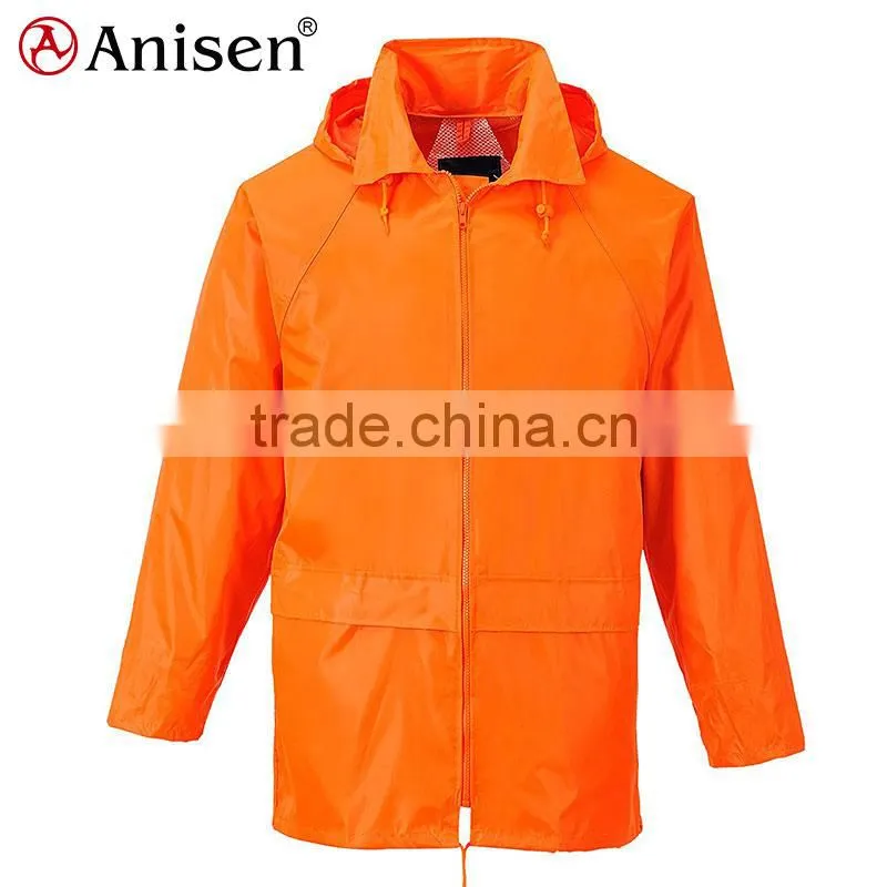 Men water resistent reflective Safety work wear jacket with hoodie