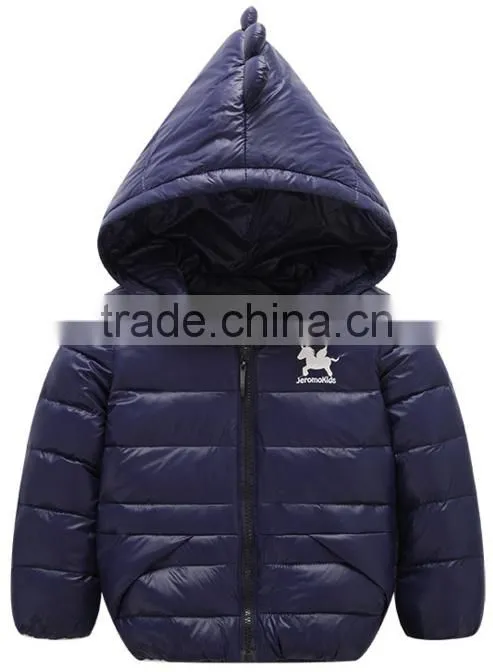hot sale customize latest cute children or boys polyester filled winter coat