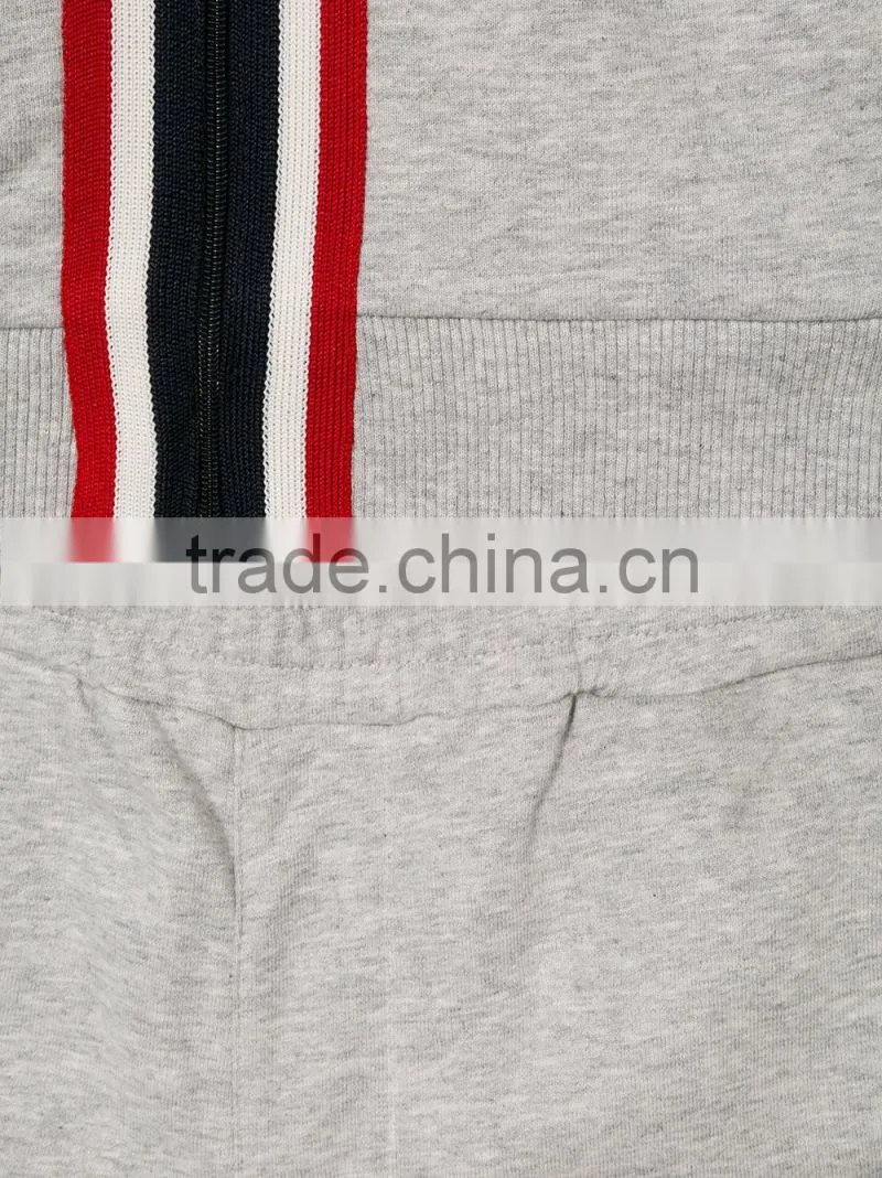 2017 wholesale fashion Custom sports suit Kids baby boy contrast pocket tracksuit children's clothing set