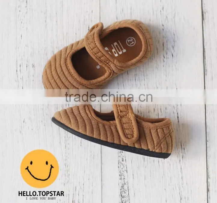 Canvas fabric girl shoes, magic velcro kids shoes