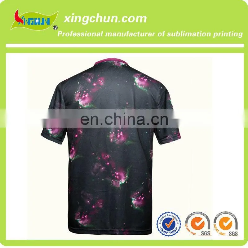 hot selling men T-shirt with full heat tranfer printing