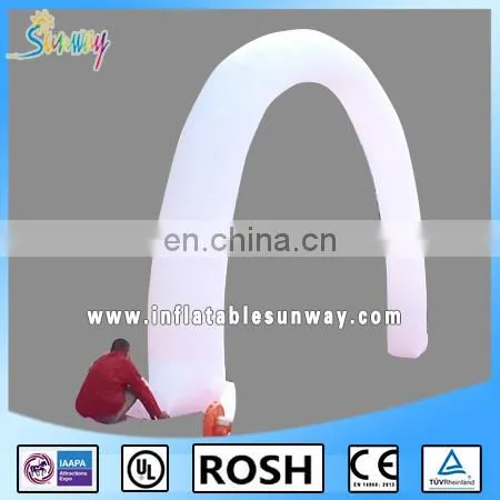 commercial white with LED light inflatable arch for sale