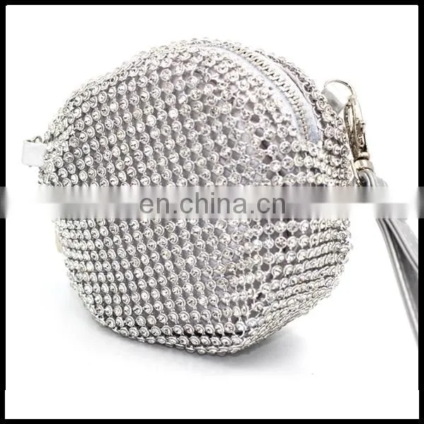 milti color crystal round shape mini coin purse