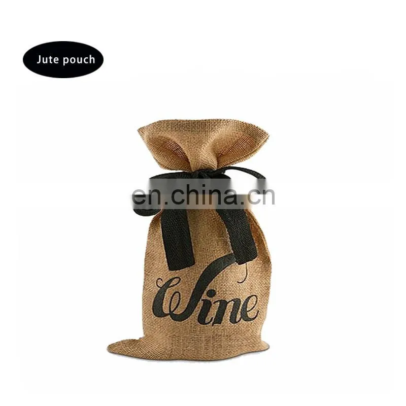 Hot new design linen round jute bag/burlap bags with round bottom for gifts packaging