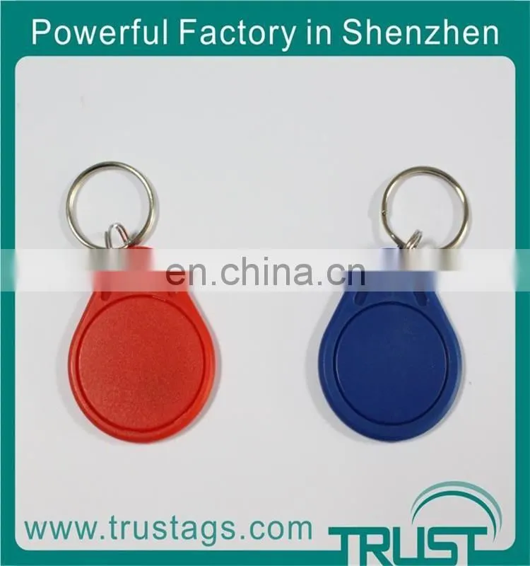 Low frequency rfid TK4100 Plastic key chain key fob
