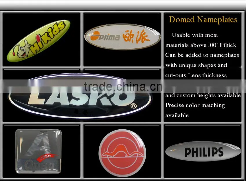 Epoxy domed label