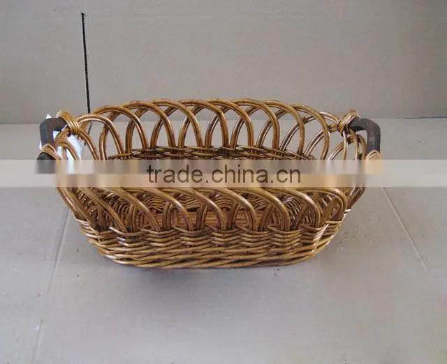 Rectangular Wicker Basket Tray