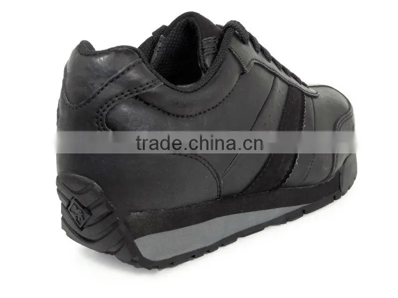 Black Leather Steel or Aluminum toe Anti shock Safety Shoe for women