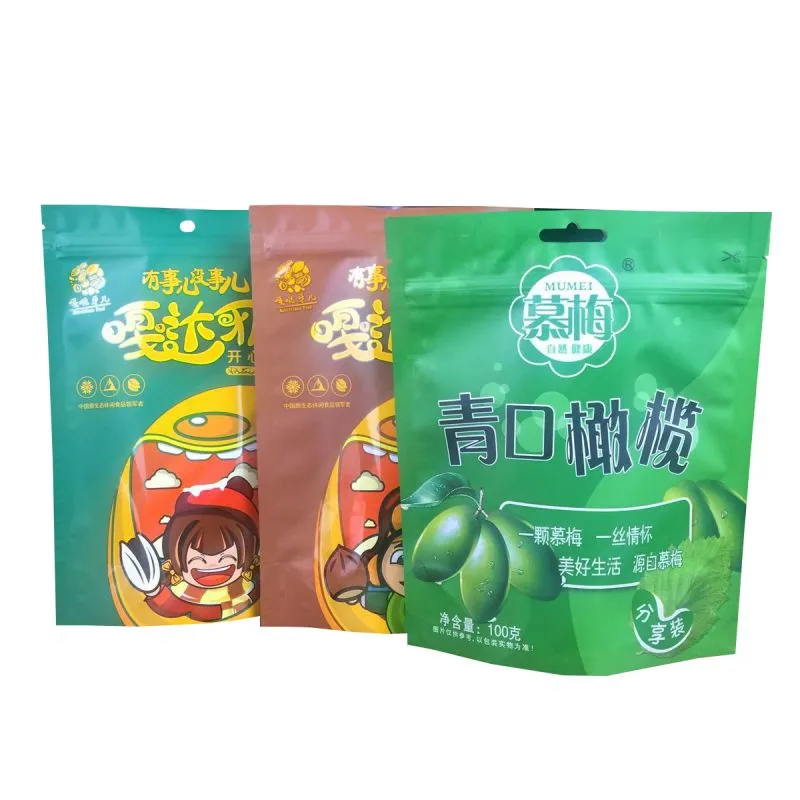 Custom Printed Small Reusable Aluminum Foil Plastic Beef Jerky Snack Package Dried Dry Fruit Packaging Pouch Bags For Nuts
