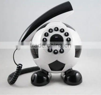 corded football shape cute telephone