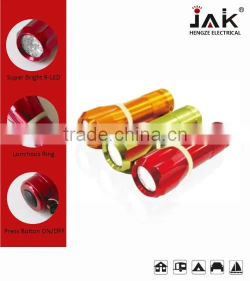 JAK HF1226 9 LED aluminium torch