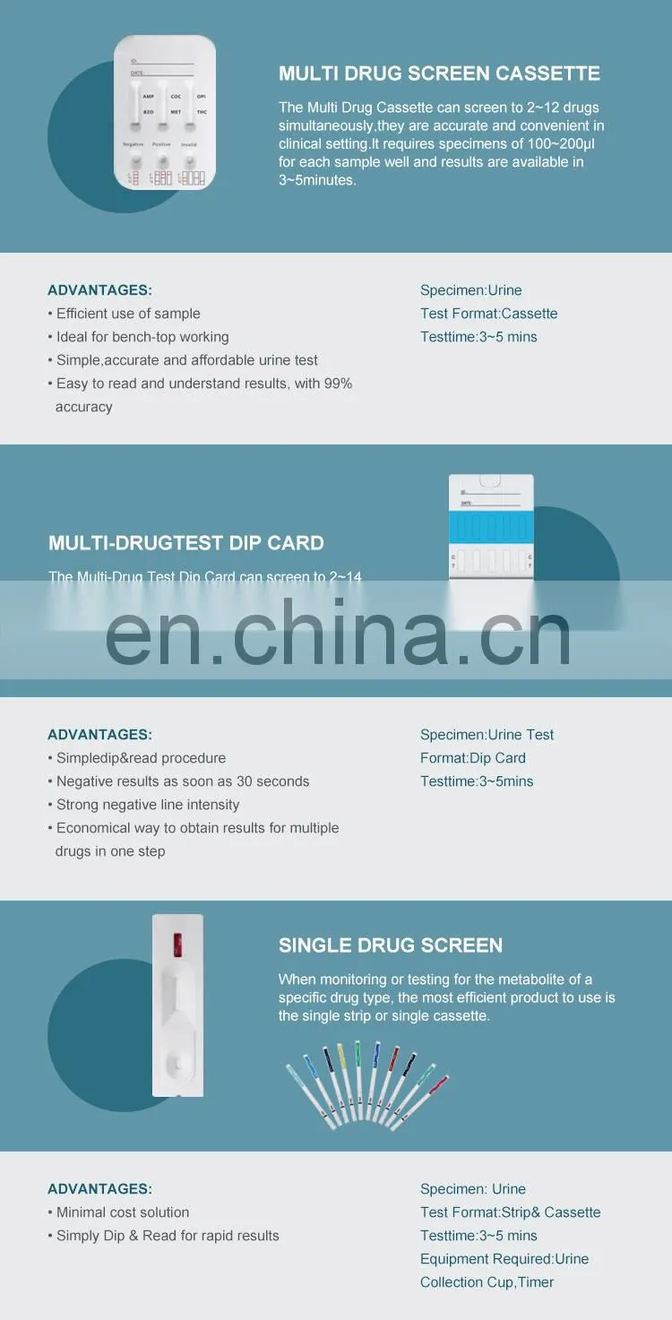 2020 Professional Lab Test Multi Panel DOA Cup Drug Test Kit
