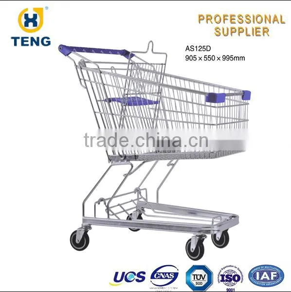 Asian Style 125L steel Shopping trolley Cart