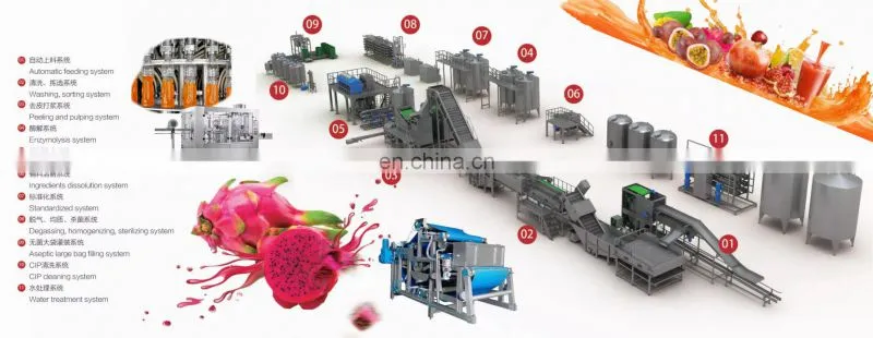 Small Automatic Fruit Pineapple Orange Juice Juicer Maker Processing Production Line