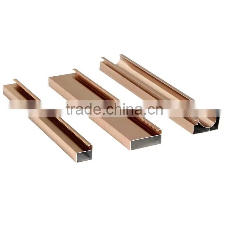aluminium glass door frame MDF kitchen cabinet handle profile/cupboard door frame profile