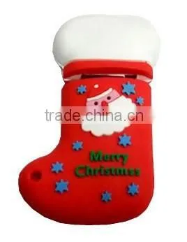2015 new year Christmas promotion gift PVC sock USB
