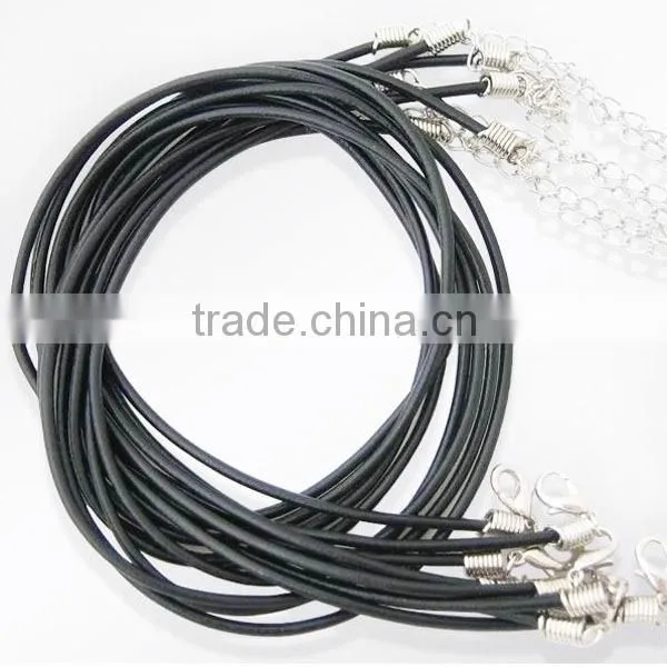 BC1130 Wholesale fashion DIY black leather necklace chains