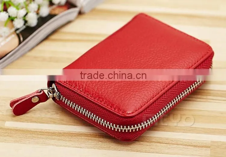 Luxury 3 splits smart key case with ID card pocket