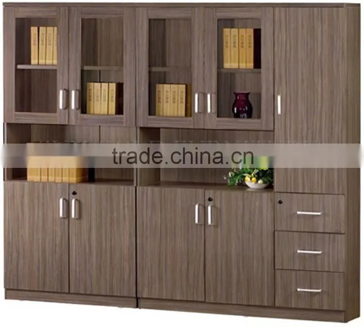 Modern office file cabinet design office bookcase wooden bookshelves (SZ-FCB349)