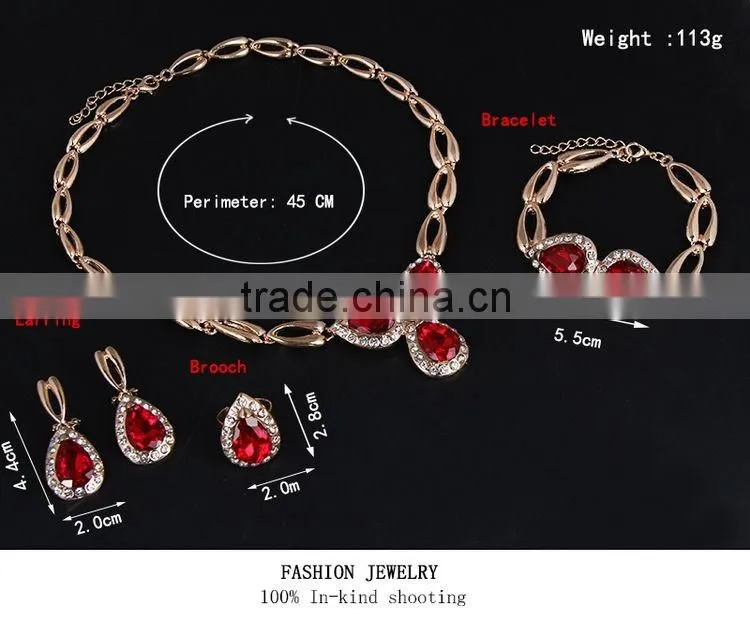 Best Selling High Quality Alloy Jewelry Set With Gold Plated Jewelry Sets Dubai Custom