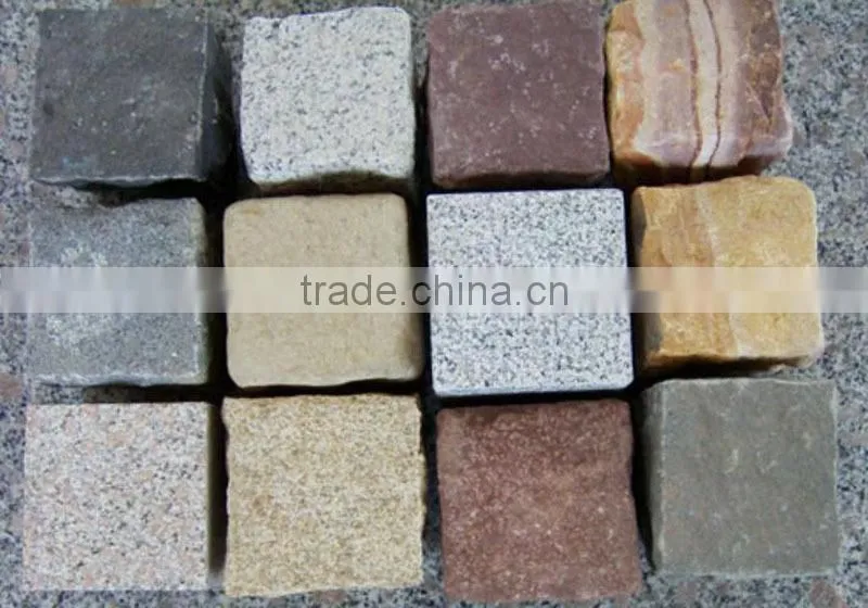 G654 Flamed Granite Cube Stones
