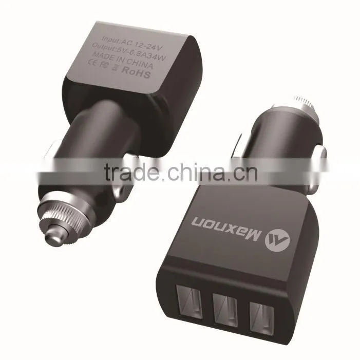 5.5 A Fast charging multi port usb car charger with 3 usb port