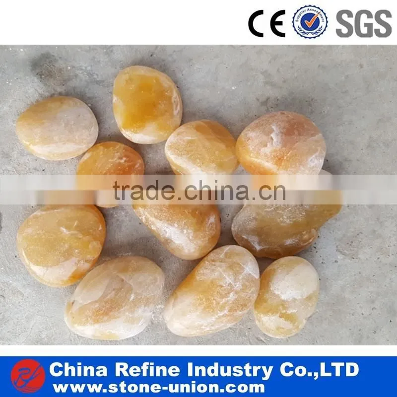 Stripe Pebble Tiles,Machine-Made Pebble pebble,yellow pebble