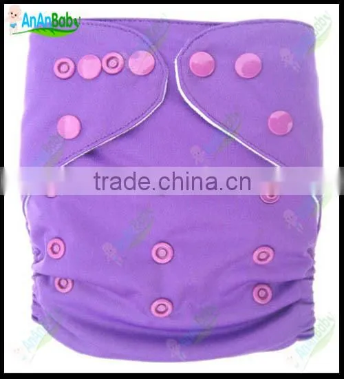 Reusable Cloth Diaper With Colorful Snaps/AIO Solid Color Cloth Diaper