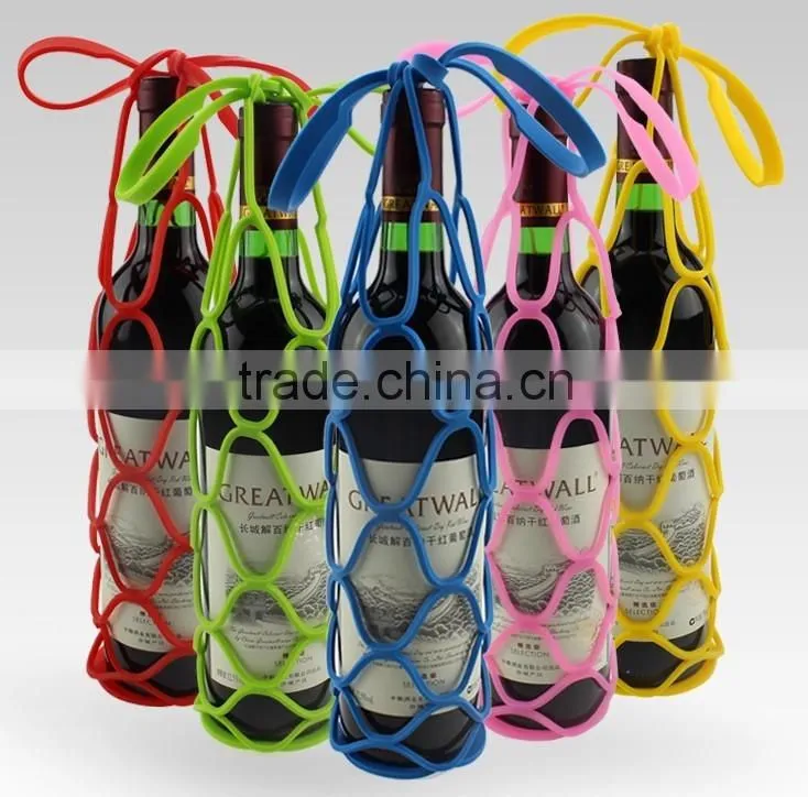 Custom FDA silicone wine mesh bag for bottle