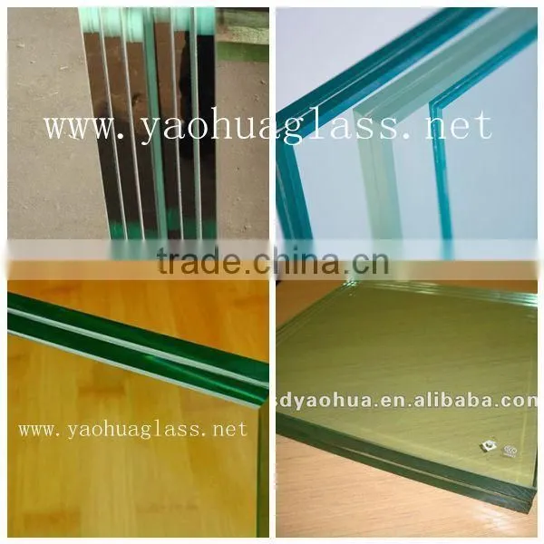 construction clear and colored laminated glass 6.38 8.38 10.38 12.38mm