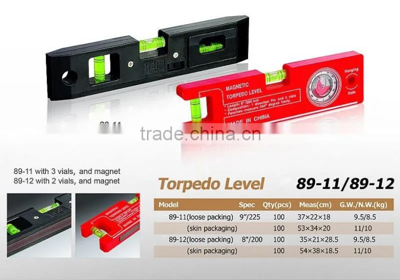 Aluminum Accurate Magnetic Spirit Level Ruler Protractor Spirit Level