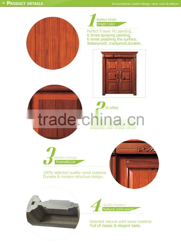 Double door Teak wooden main door design